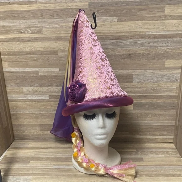 Disney Parks Princess Rapunzel hat with a veil and a braided hair extension. - Picture 1 of 5